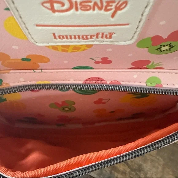 Loungefly Disney Mickey Mouse Ears Fruit All Over Print Figural Mini Backpack - Picture 5 of 9